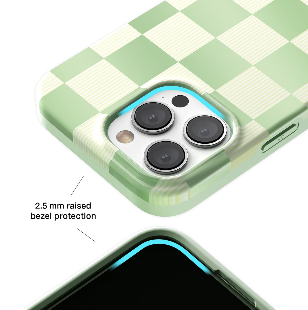 Pistachio Vibe Checkered iPhone Case