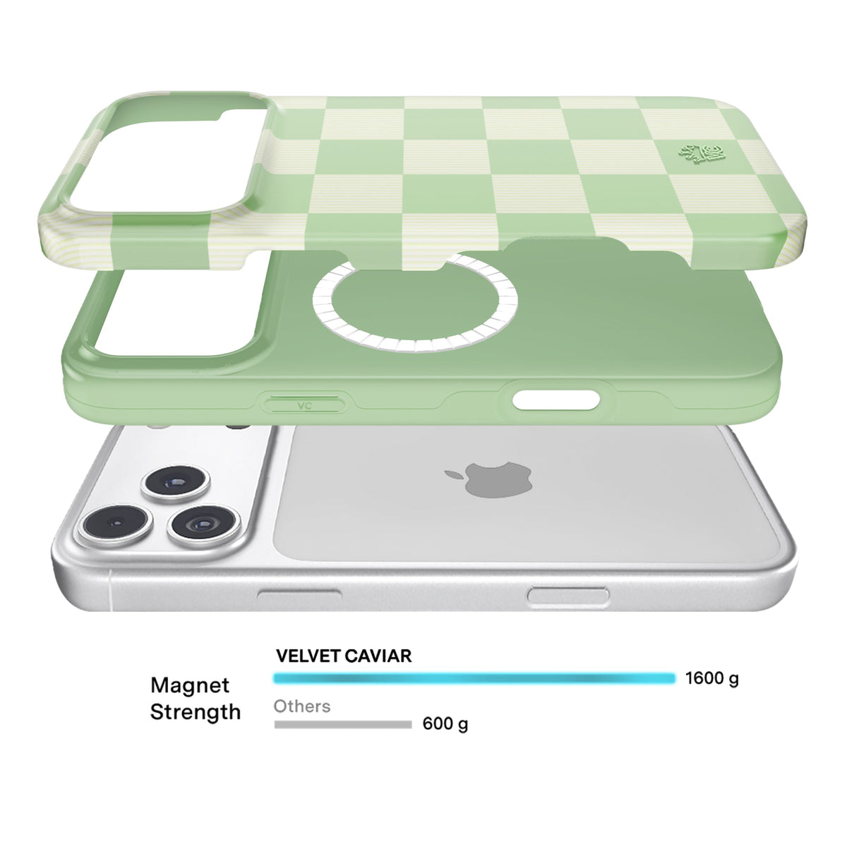 Pistachio Vibe Checkered iPhone Case