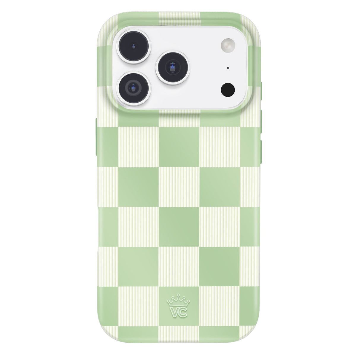 Pistachio Vibe Checkered iPhone Case
